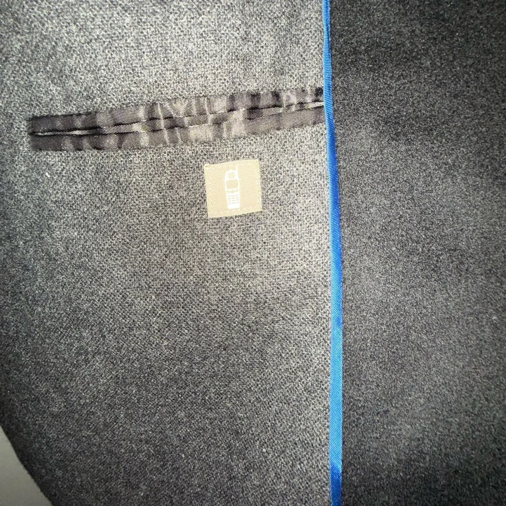 NWOT Made in Italy Mens Classic Black Trench Coat with Timeless Elegance - Picture 4 of 8